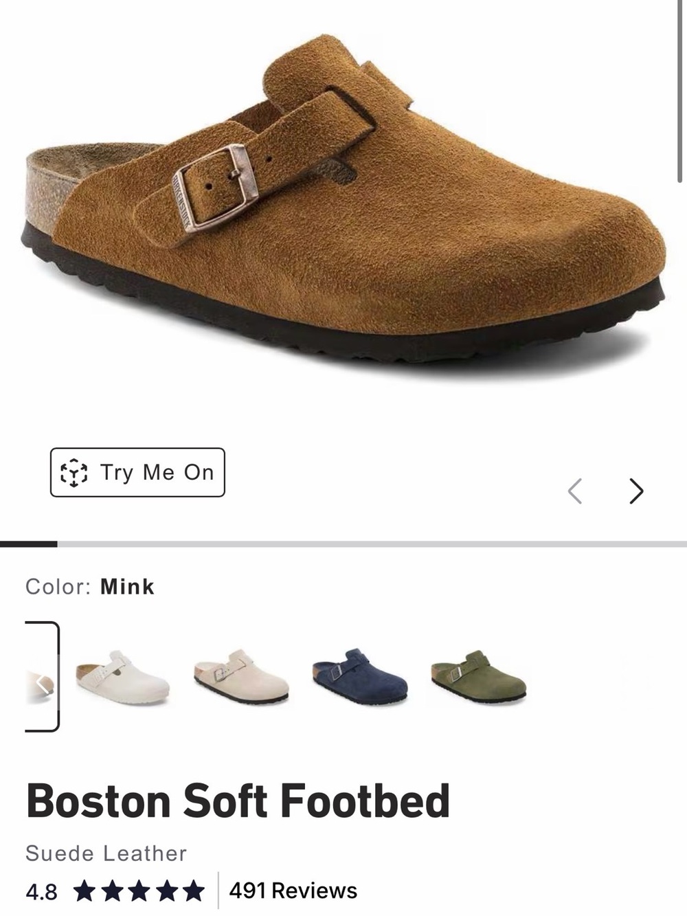 Birkenstock Boston Soft Footbed Clog - Mink Brown Suede